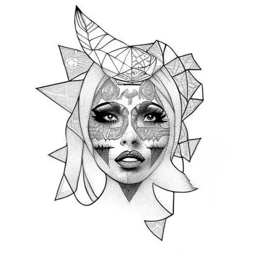 chicano lady  tattoo design idea