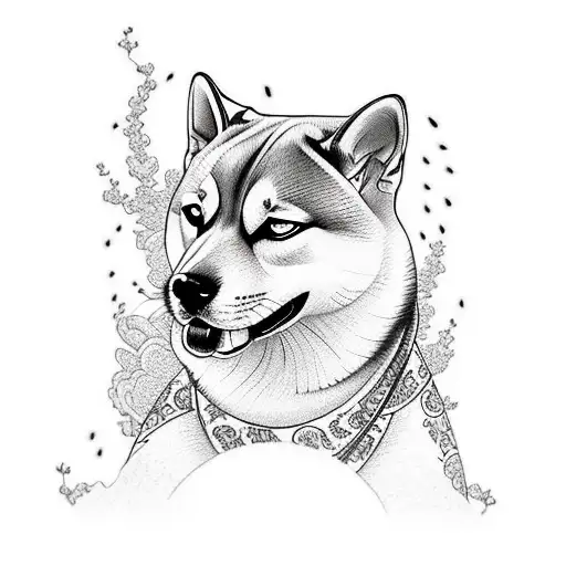 Shiba Inu tattoo design idea