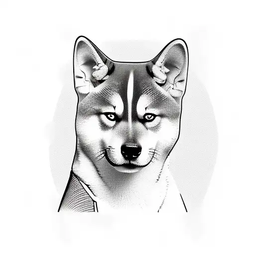 Shiba Inu tattoo design idea