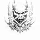 horde Warcraft orc female tattoo design idea