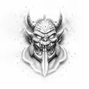 horde Warcraft orc female tattoo design idea