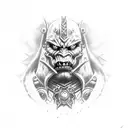 horde Warcraft orc female tattoo design idea