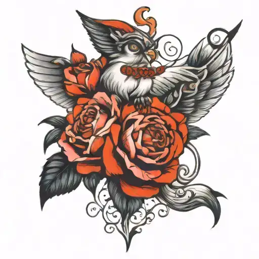 word divine tattoo design idea