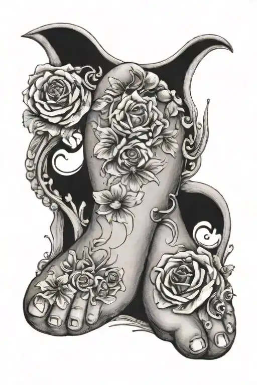 Aryanna's name (she's my daughter) appears in the center of a baby's footprint. tattoo design idea