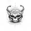 caveira Harley Davidson  tattoo design idea