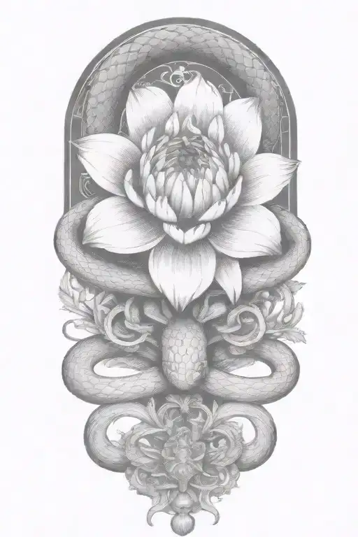 snake intertwined, chrysanthamums, gemini sign intertwined, butterfly, books  tattoo design idea