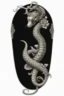 Combine a cobra wrapped around a chrysanthemum flower with the Gemini zodiac sign subtly incorporated tattoo design idea