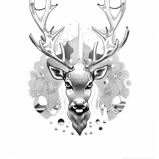 reindeer cetic tattoo design idea