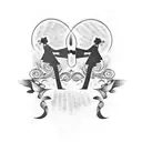 queer tango tattoo design idea