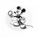 balloons mickey mouse hands  tattoo design idea