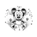 balloons mickey mouse hands  tattoo design idea