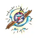 sunrise with clouds tattoo design idea