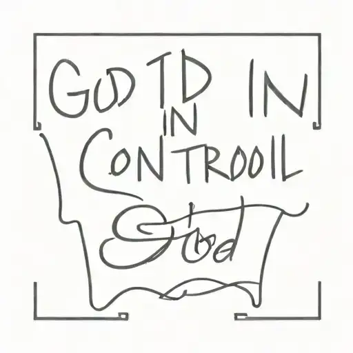 god is in control tattoo design idea