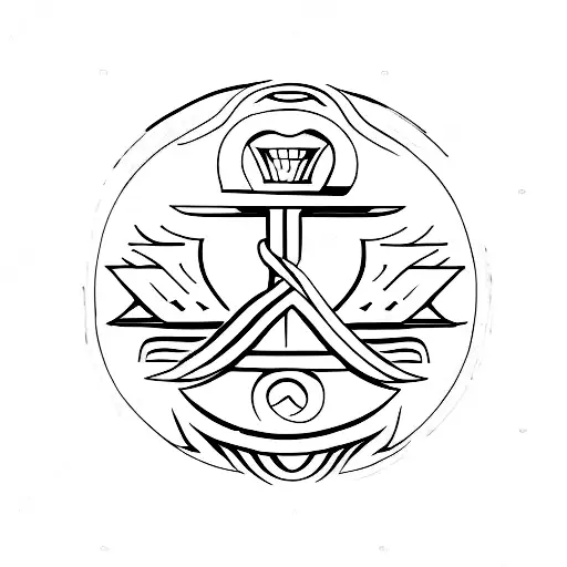 A minimalist tattoo showcasing the ancient Egyptian Ankh symbol tattoo design idea