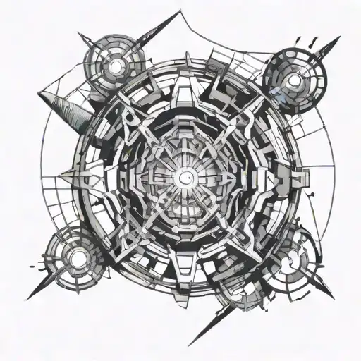 arc reactor post apocalyptic tattoo design idea