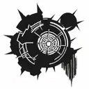 arc reactor post apocalyptic tattoo design idea