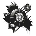arc reactor post apocalyptic tattoo design idea