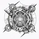 arc reactor post apocalyptic tattoo design idea