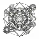 arc reactor post apocalyptic tattoo design idea