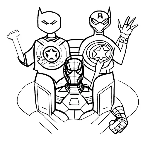 marvel heroes tattoo design idea