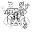marvel heroes tattoo design idea