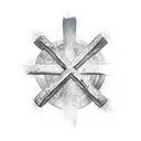 Philippians 4:6-7 across a Rustic Christian Cross tattoo design idea