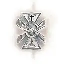  Rustic Christian Cross that includes Phillipians 4:6-7 verse tattoo design idea