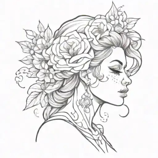 bisous sur le front  tattoo design idea