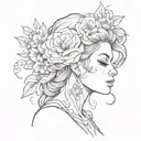 bisous sur le front  tattoo design idea