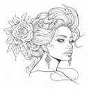 bisous sur le front  tattoo design idea