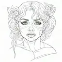 bisous sur le front  tattoo design idea