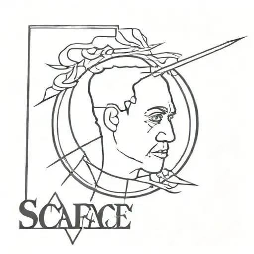 scarface phrase "the world tattoo design idea
