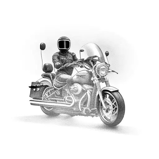 Motorcycle open road life behind bars  tattoo design idea