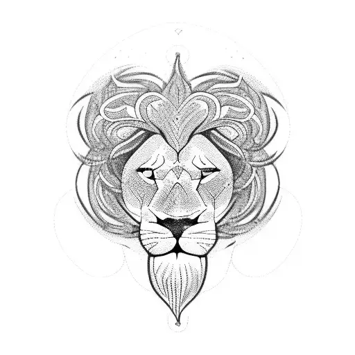 soccer, heart, lion tattoo design idea