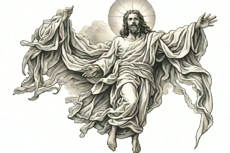 ascension of Jesus   tattoo design idea