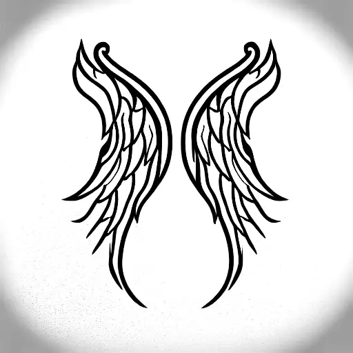 angel wings tattoo design idea