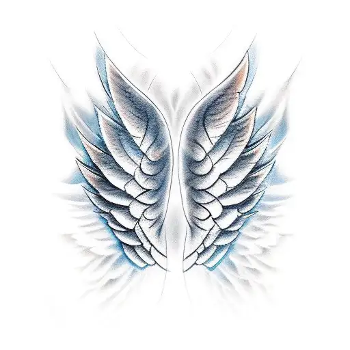 angel wings tattoo design idea