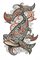 maori whale tale tattoo design idea