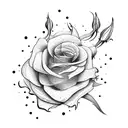 mountains stars Gemini Lilly of the valley roses  tattoo design idea