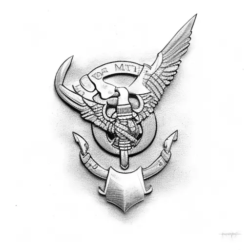 usmc  tattoo design idea