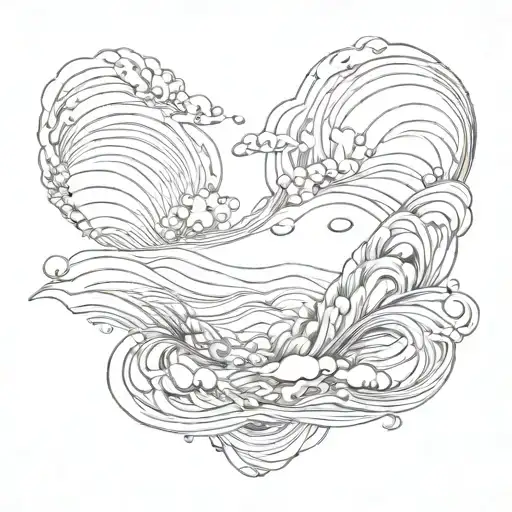 ripple water tattoo design idea