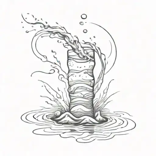 ripple water tattoo design idea