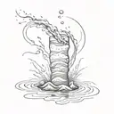 ripple water tattoo design idea
