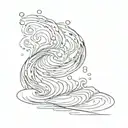 ripple water tattoo design idea