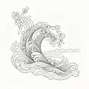 ripple water tattoo design idea