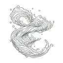 ripple water tattoo design idea