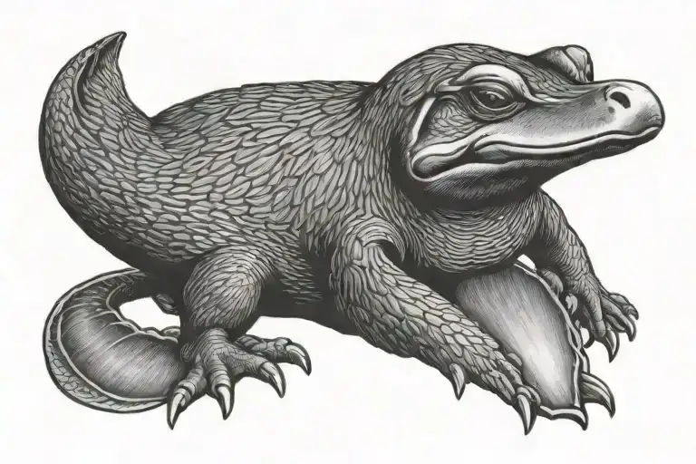 platypus tattoo design idea