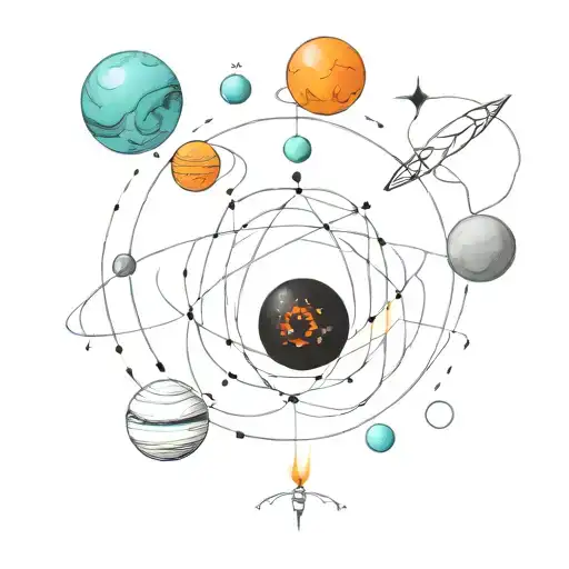 Chakra Planets Galaxy tattoo design idea