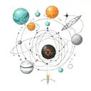 Chakra Planets Galaxy tattoo design idea