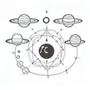 Chakra Planets Galaxy tattoo design idea